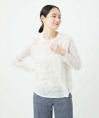 GIANNI LO GIUDICE (Women)/ジャンニロジュディチェ [洗える・日本製]ドットリップルプリントカットソー