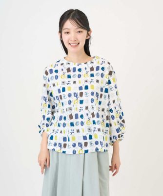 ＜GIANNI LO GIUDICE (Women)＞［洗える・日本製］マーベラステンジクプリントカットソー