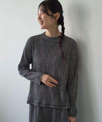 ＜GIANNI LO GIUDICE (Women)＞［洗える・日本製］カールマイヤーチェックカットソー