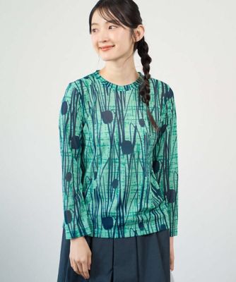 ＜GIANNI LO GIUDICE (Women)＞［洗える・日本製］幾何ストライププリントカットソー
