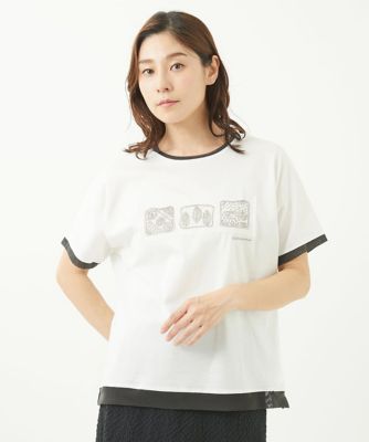＜GIANNI LO GIUDICE (Women)＞［洗える・日本製］シルケット天竺カットソー