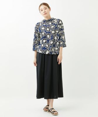［洗える・日本製］アイアスフラワープリントカットソー