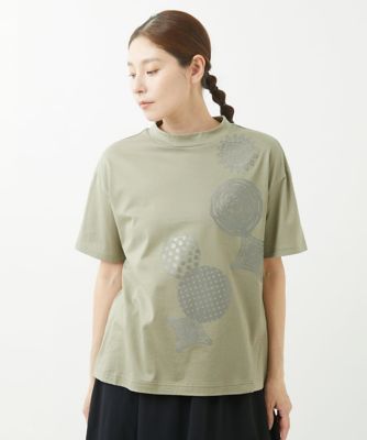 ［洗える・日本製］シルケット天竺プリントカットソー