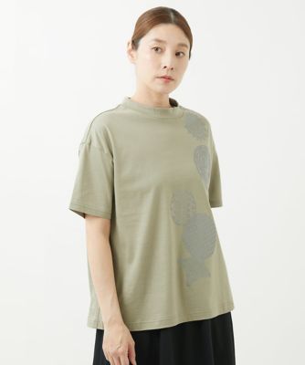 ［洗える・日本製］シルケット天竺プリントカットソー