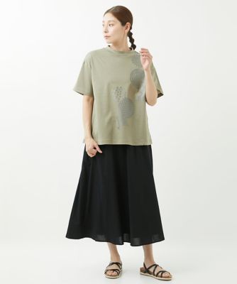 ［洗える・日本製］シルケット天竺プリントカットソー