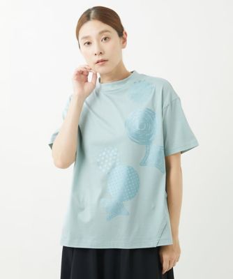 ［洗える・日本製］シルケット天竺プリントカットソー