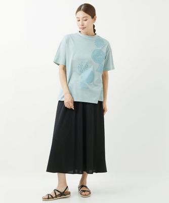 ［洗える・日本製］シルケット天竺プリントカットソー
