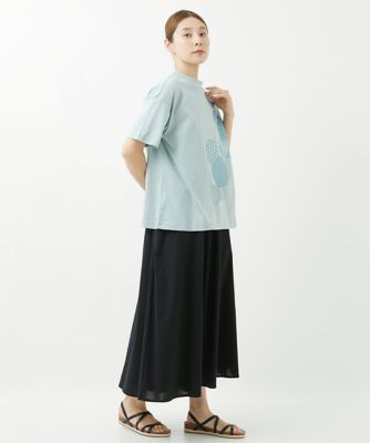 ［洗える・日本製］シルケット天竺プリントカットソー