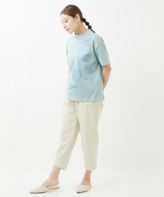 ［洗える・日本製］シルケット天竺プリントカットソー
