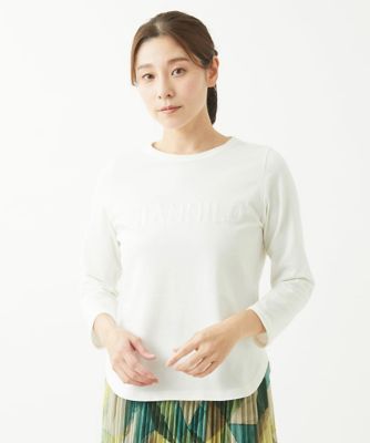 GIANNI LO GIUDICE (Women)/ジャンニロジュディチェ [洗える・日本製]エココットンロゴカットソー