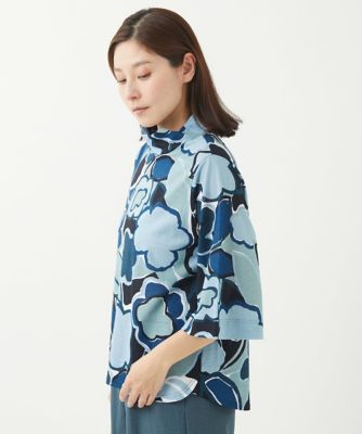 ［洗える・日本製］ラミー天竺ビックフラワーカットソー