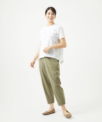 ［洗える］コットン天竺しずくプリントカットソープルオーバー