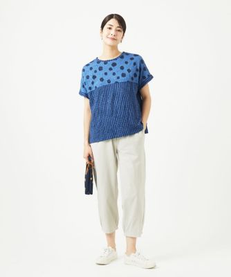 ［洗える・日本製］麻混ドットワッシャージャガードカットソープルオーバー