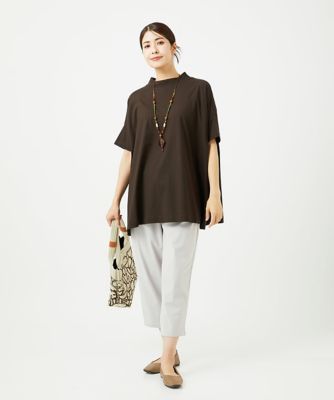 接触冷感・洗える・日本製］クールローレルスカイコットチュニック