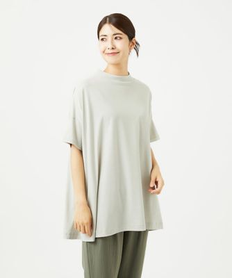 GIANNI LO GIUDICE (Women)/ジャンニロジュディチェ [接触冷感・洗える・日本製]クールローレルスカイコットチュニックカットソー
