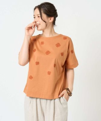 洗える］天竺フラワー刺繍カットソー | GIANNI LO GIUDICE (Women