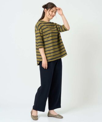 洗える・日本製］抜染ボーダーカットソー | GIANNI LO GIUDICE (Women