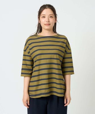 洗える・日本製］抜染ボーダーカットソー | GIANNI LO GIUDICE (Women