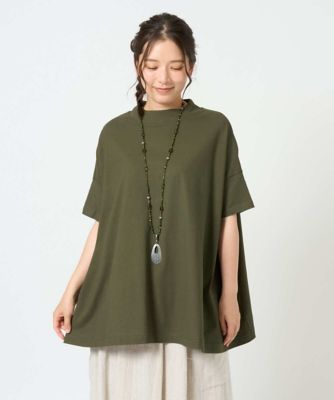 洗える・日本製］クールローレルスカイコットドルマンTシャツ