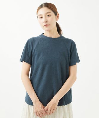 ［洗える・日本製］フラワージャガードカットソー