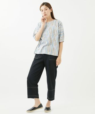 ［洗える］テンテン柄プリント５分袖カットソー