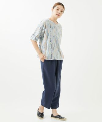 ［洗える］テンテン柄プリント５分袖カットソー