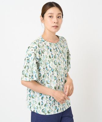 ［洗える・日本製］クレセントプリントカットソー