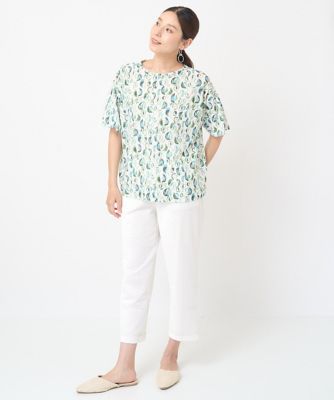 ［洗える・日本製］クレセントプリントカットソー