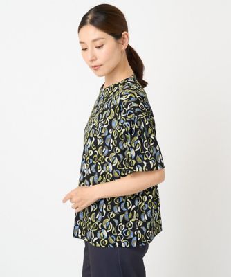 ［洗える・日本製］クレセントプリントカットソー