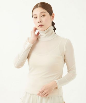 ＜GIANNI LO GIUDICE (Women)＞［洗える・日本製］ナイロンチュールカットソー