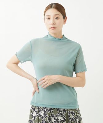 GIANNI LO GIUDICE (Women)/ジャンニロジュディチェ [洗える・日本製]ナイロンチュールカットソー