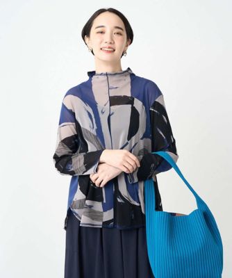 GIANNI LO GIUDICE (Women)/ジャンニロジュディチェ [洗える・日本製]サモーラチュールビッグサークルチュニック 55ブルー トップス【三越伊勢丹/公式】