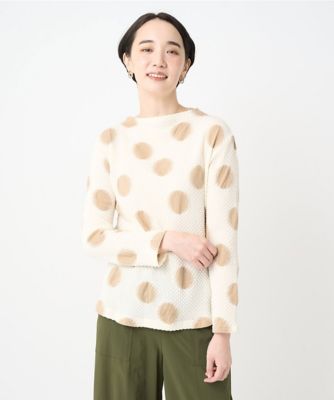 ＜GIANNI LO GIUDICE (Women)＞［洗える・日本製］強撚コットンドットカットソー