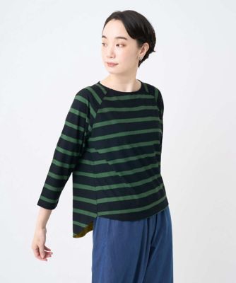 ジャンニ・ロ・ジュディチェ（GIANNI LO GIUDICE）/[洗える・日本製]抜染ボーダープリントカットソー 洗える・日本製］抜染ボーダープリントカットソー | GIANNI LO GIUDICE