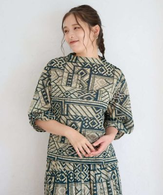 洗える・日本製］チュールトライバルプリントカットソー | GIANNI LO