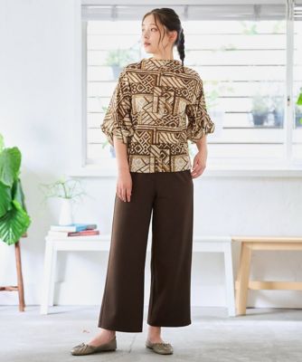 洗える・日本製］チュールトライバルプリントカットソー | GIANNI LO