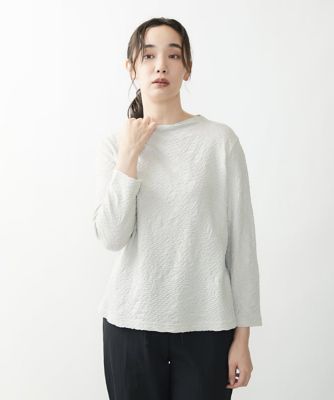 インド綿リーフジャカードボトルネックカットソー 三越伊勢丹オンラインストア 公式