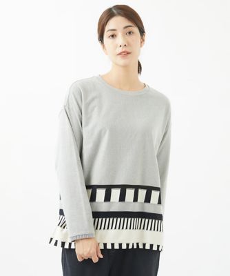 GIANNI LO GIUDICE (Women)/ジャンニロジュディチェ [洗える・日本製]ケンバンジャガードカットソー