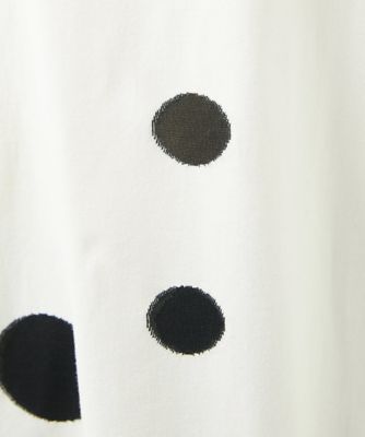 ［洗える・日本製］ドット柄ジャガードカットソー