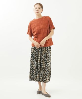 ［洗える・日本製］切替リンクスジャガードカットソー