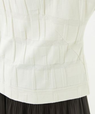［洗える・日本製］切替リンクスジャガードカットソー