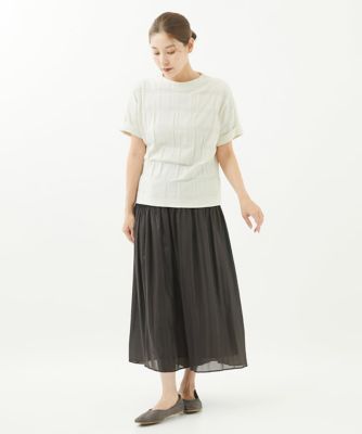 ［洗える・日本製］切替リンクスジャガードカットソー