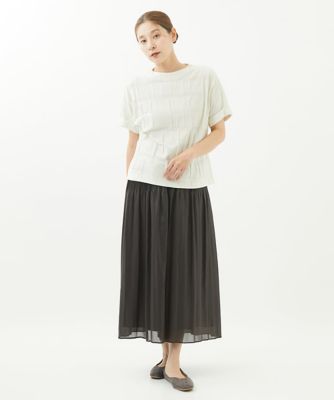 ［洗える・日本製］切替リンクスジャガードカットソー