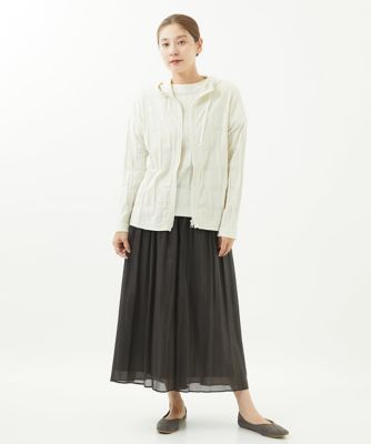 ［洗える・日本製］切替リンクスジャガードカットソー