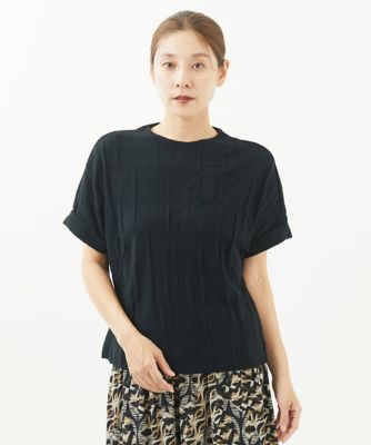 ［洗える・日本製］切替リンクスジャガードカットソー