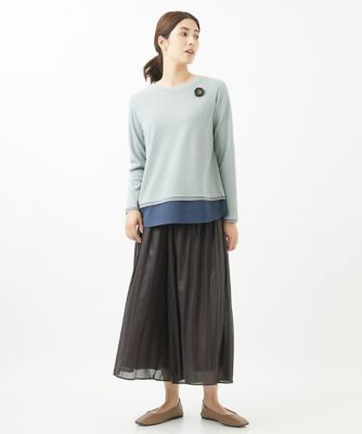 ［洗える・日本製］ハニカムジャガードカットソー