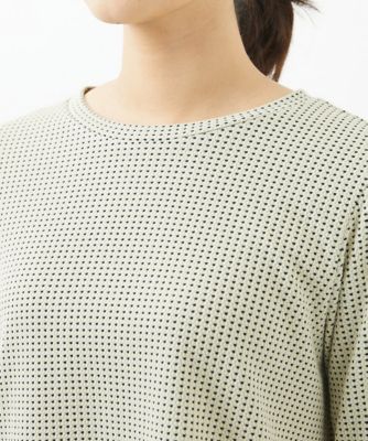 ［洗える・日本製］ハニカムジャガードカットソー