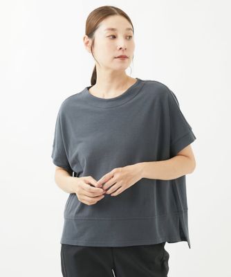 ［洗える］綿強撚天竺カットソープルオーバー