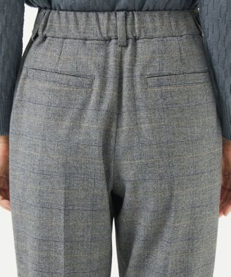 ［日本製］リベルタチェックタックパンツ