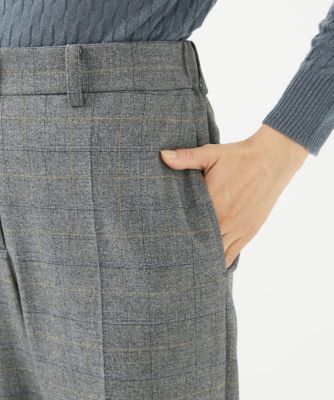 ［日本製］リベルタチェックタックパンツ